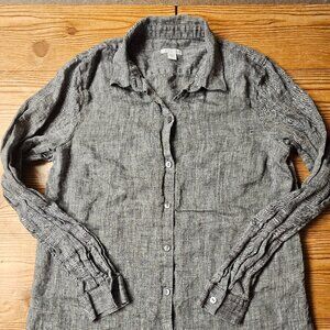 J. Jill Love Linen 100% Cotton Long Sleeve Shirt Womens XS